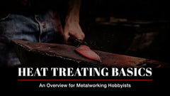 Heat treating basics featured image with blacksmith and anvil.