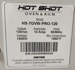 Hot Deals - HS-7GVW-PRO-120 - Int. Dims-7”Dx7”Wx7”H